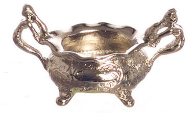 Dollhouse Miniature Silver Bowl